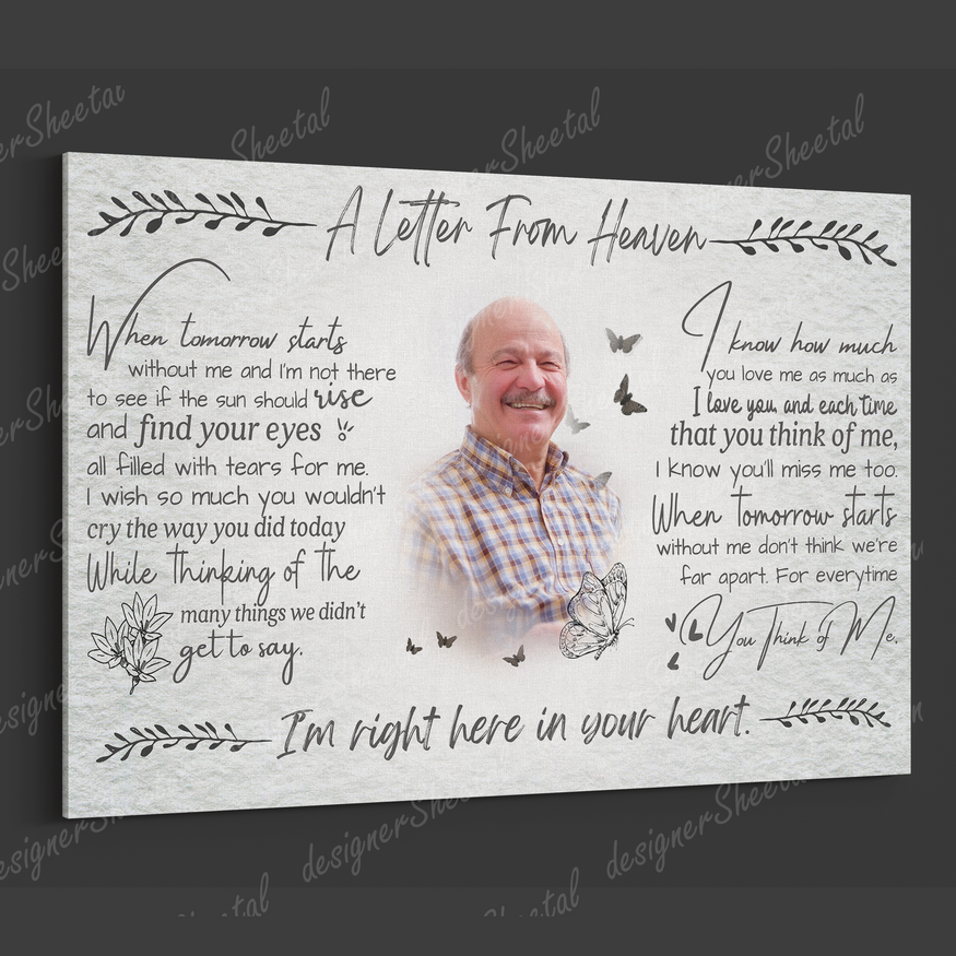 A letter from Heaven Canvas Print | Personalized Framed Canvas Art (NO PREVIEW) - Touch Of Divine