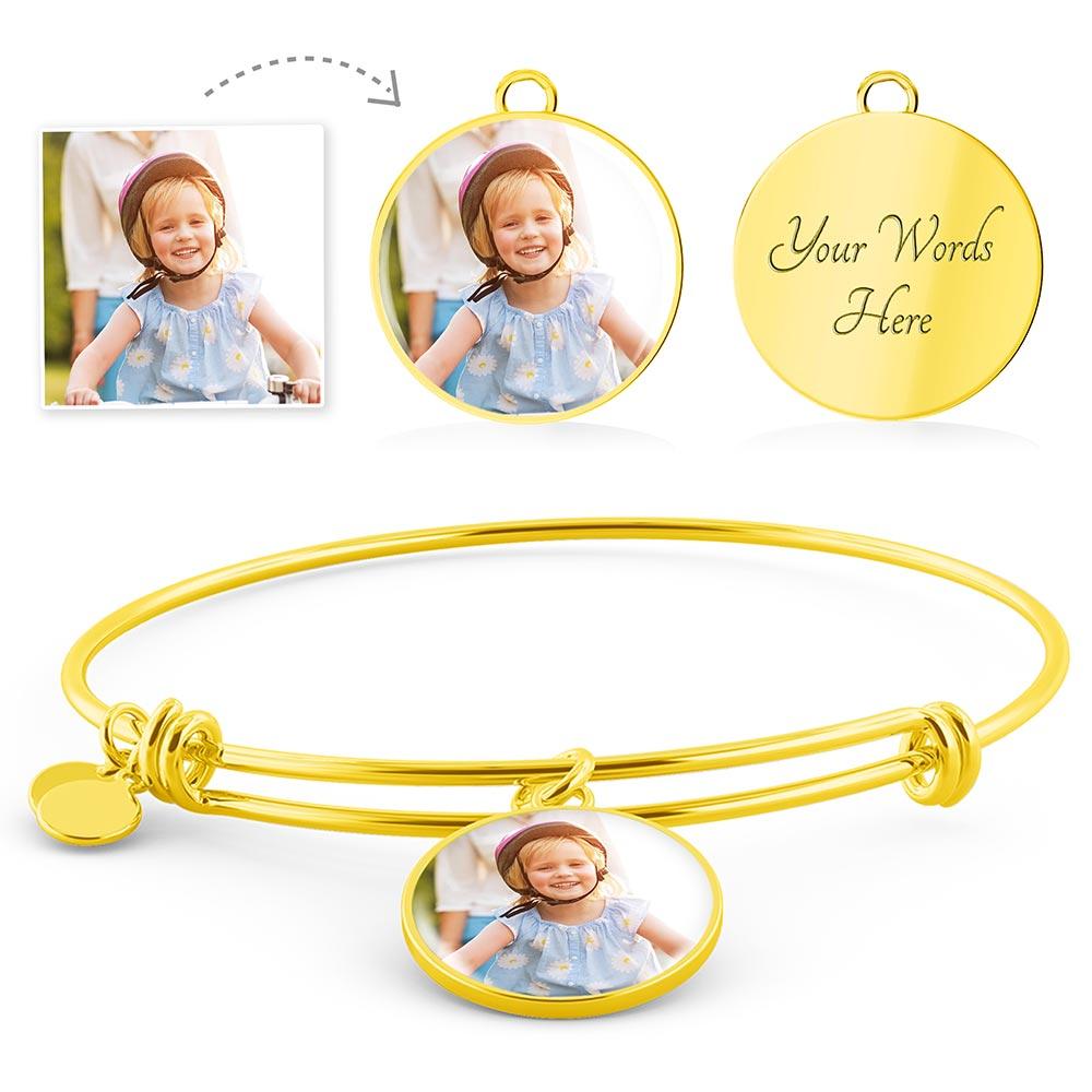 Premium Photo Round Bangle - Upload Your Own Photo - Touch Of Divine