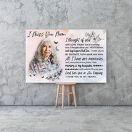 I thought of You, I miss you mom, loss of mother memorial canvas, heaven canvas Art - Touch Of Divine