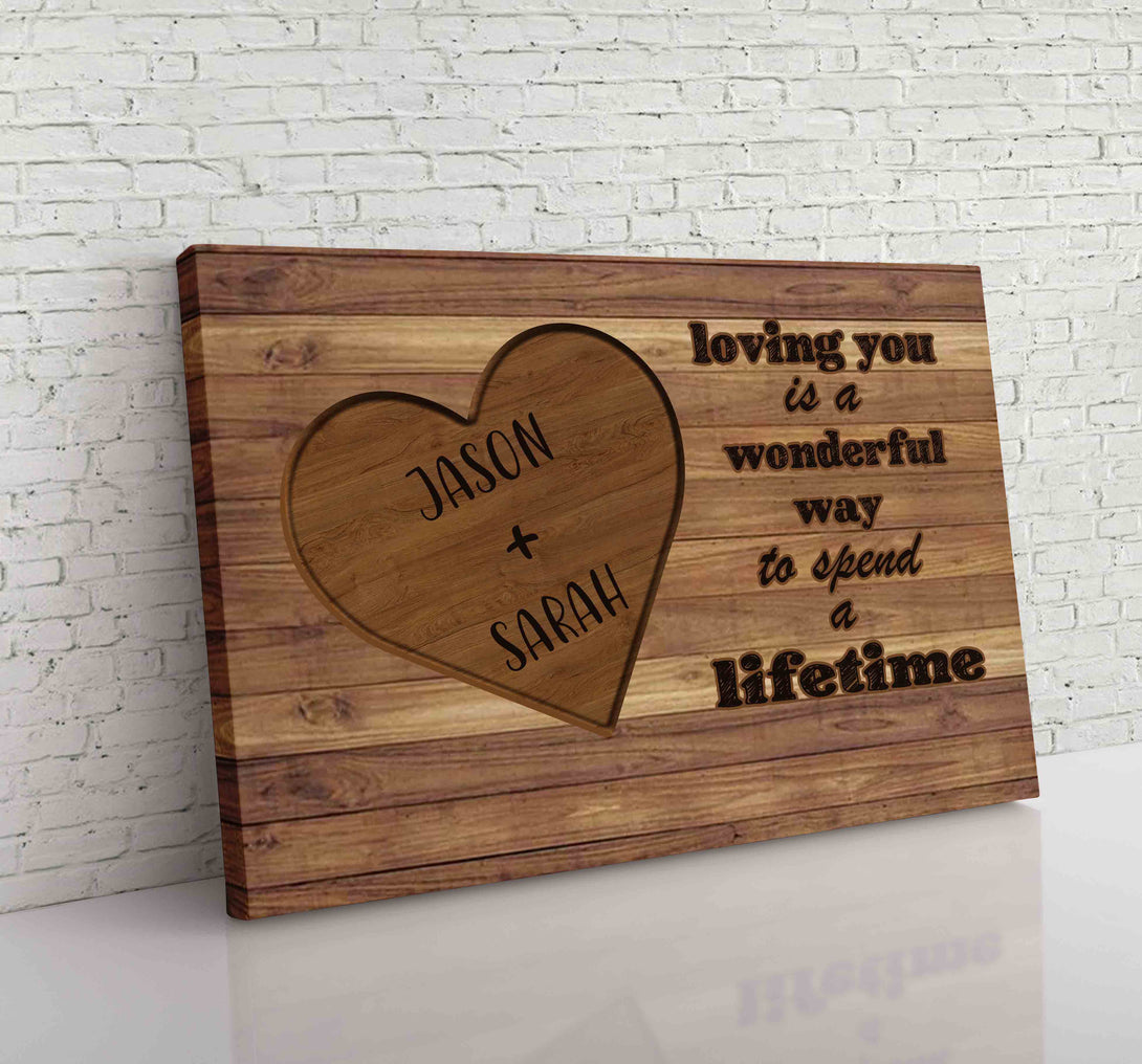 Spend A lifetime | Personalized Framed Canvas Art - Touch Of Divine