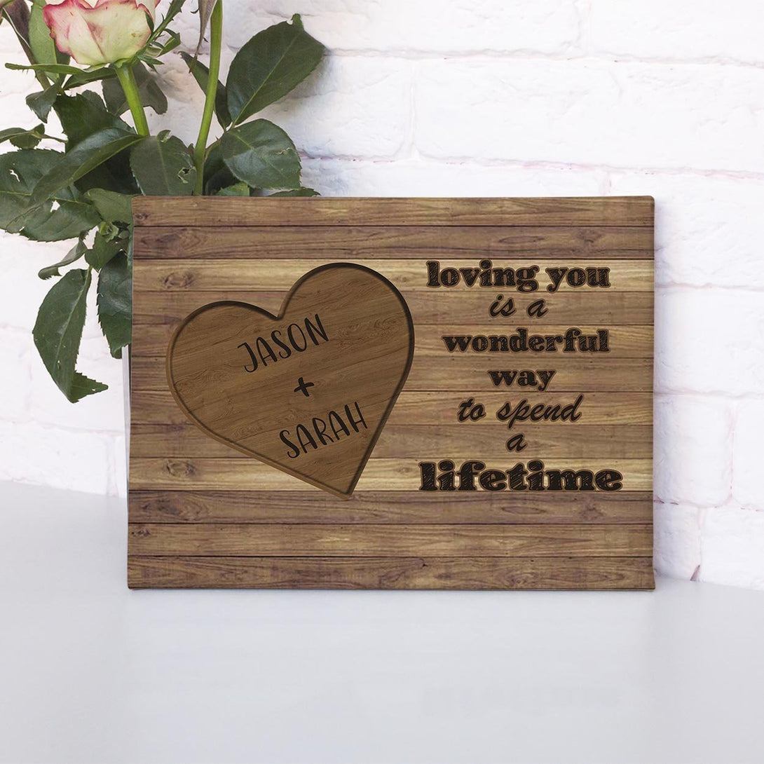 Spend A lifetime | Personalized Framed Canvas Art - Touch Of Divine