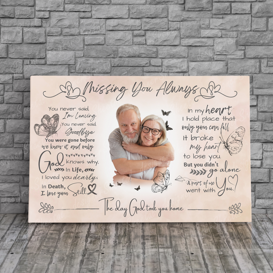 Missing You Always Canvas Print | Personalized Framed Canvas Art (NO PREVIEW) - Touch Of Divine
