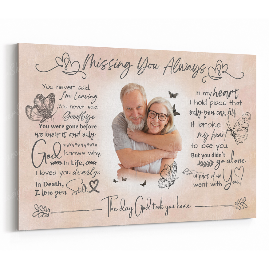 Missing You Always Canvas Print | Personalized Framed Canvas Art (NO PREVIEW) - Touch Of Divine