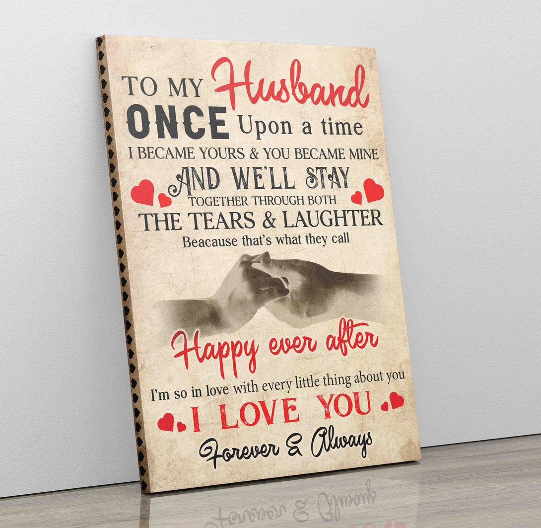 To My Husband Canvas Print | Personalized Framed Canvas Art - Touch Of Divine