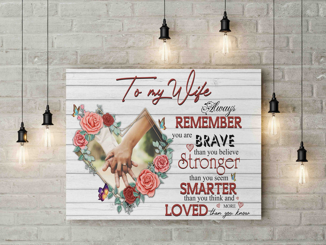 To My Wife Canvas Print | Personalized Framed Canvas Art - Touch Of Divine