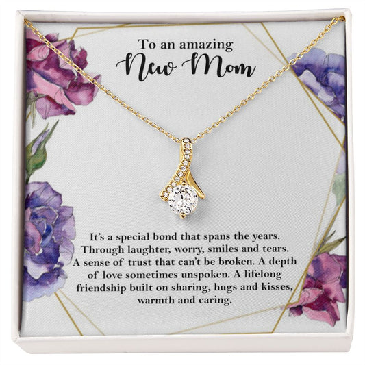 To an amazing New MOM  Alluring Beauty necklace - 18k White and Gold