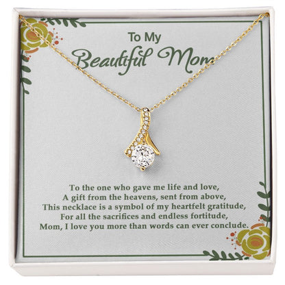 Gift from the heavens  - Alluring Beauty necklace - 18k White and Gold