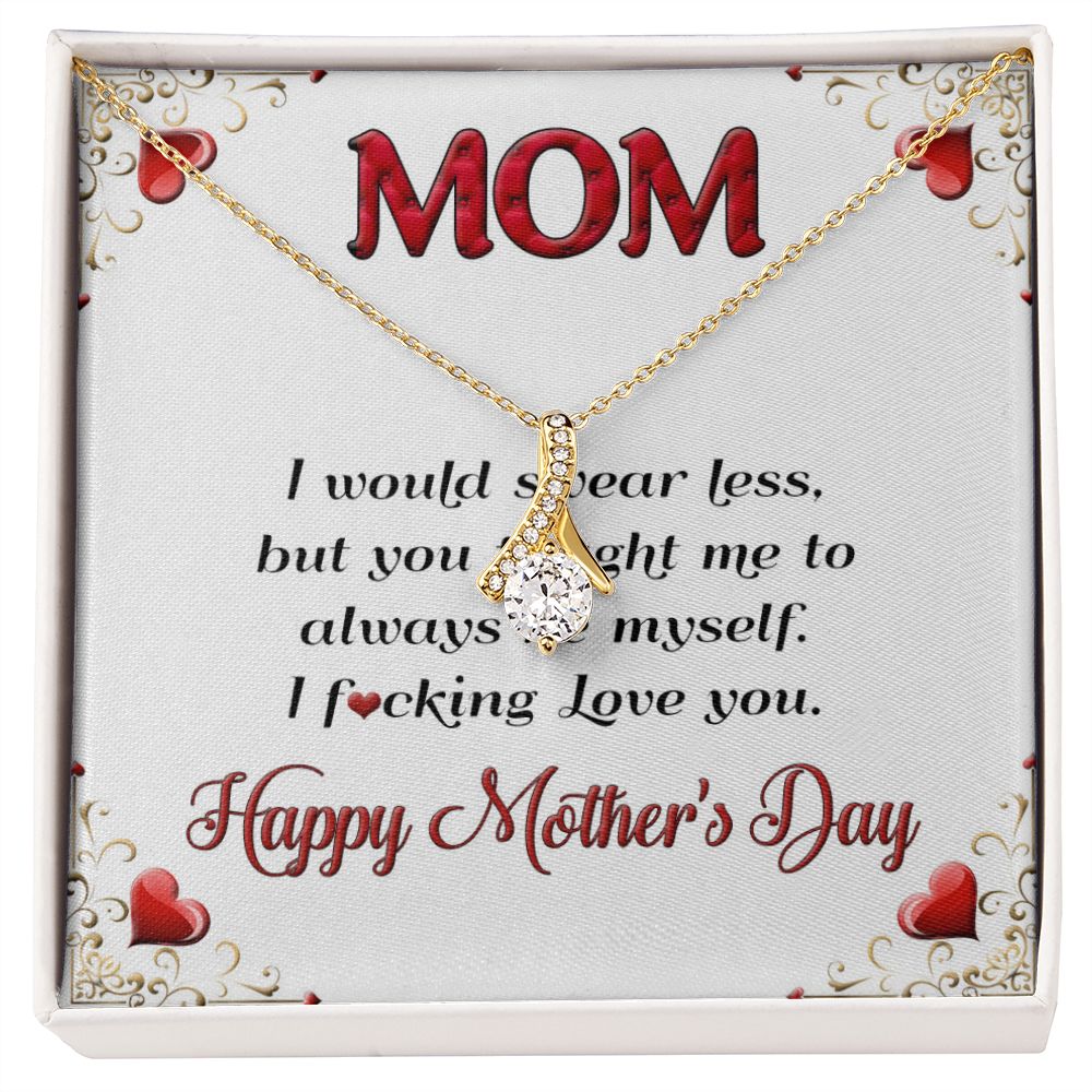 F*ing Love you  Alluring Beauty necklace - 18k White and Gold