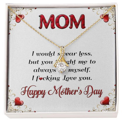 F*ing Love you  Alluring Beauty necklace - 18k White and Gold