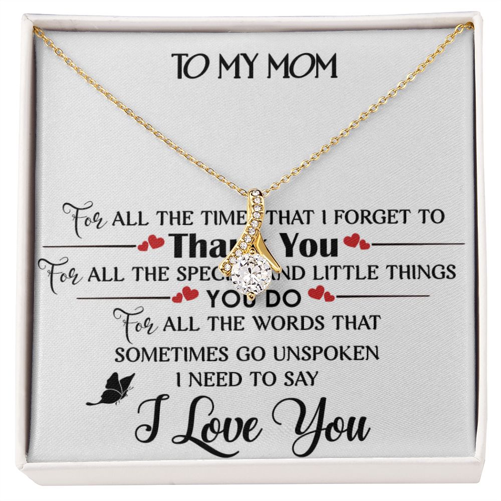 To My MOM  Alluring Beauty necklace - 18k White and Gold