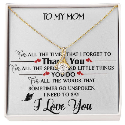 To My MOM  Alluring Beauty necklace - 18k White and Gold