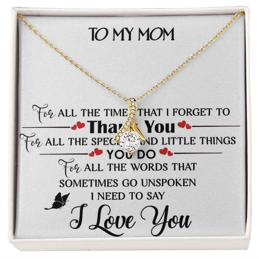 To My MOM  Alluring Beauty necklace - 18k White and Gold