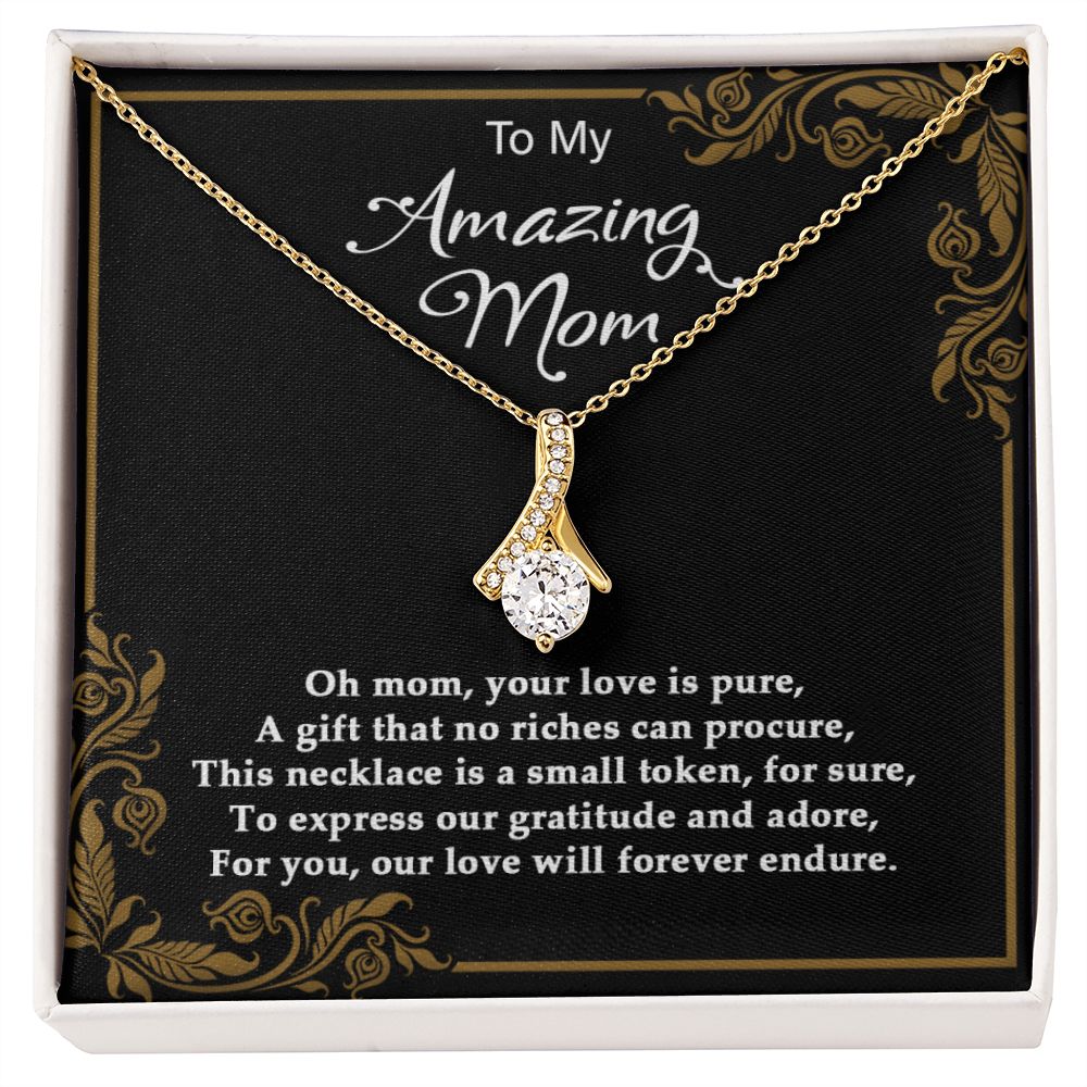 Small token Alluring Beauty necklace - 18k White and Gold