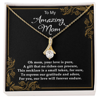 Small token Alluring Beauty necklace - 18k White and Gold