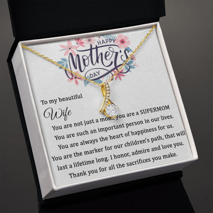 Happy Mother's Day - Alluring Beauty necklace - 18k White and Gold
