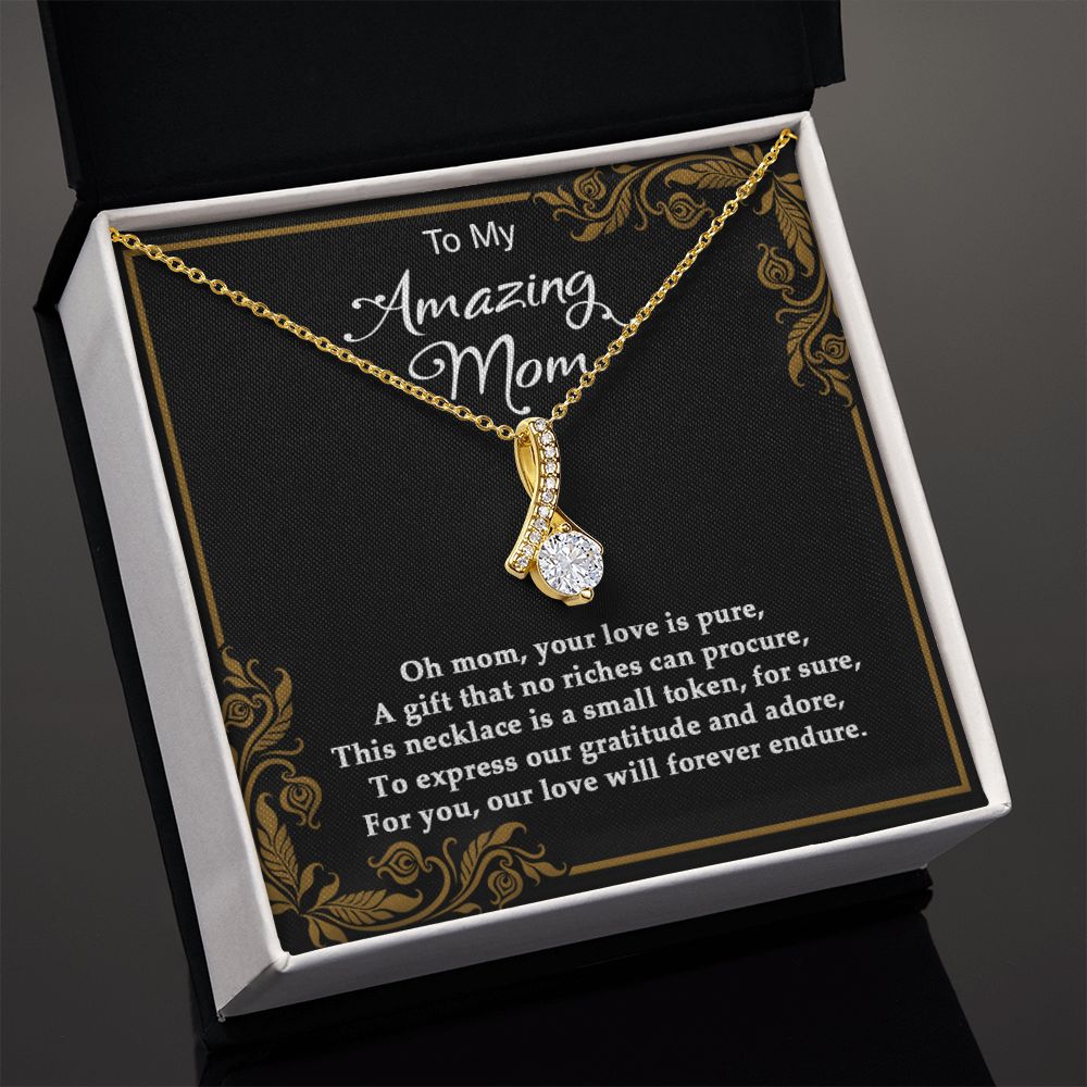Small token Alluring Beauty necklace - 18k White and Gold