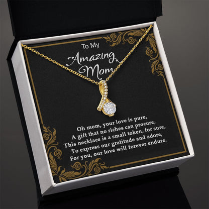 Small token Alluring Beauty necklace - 18k White and Gold
