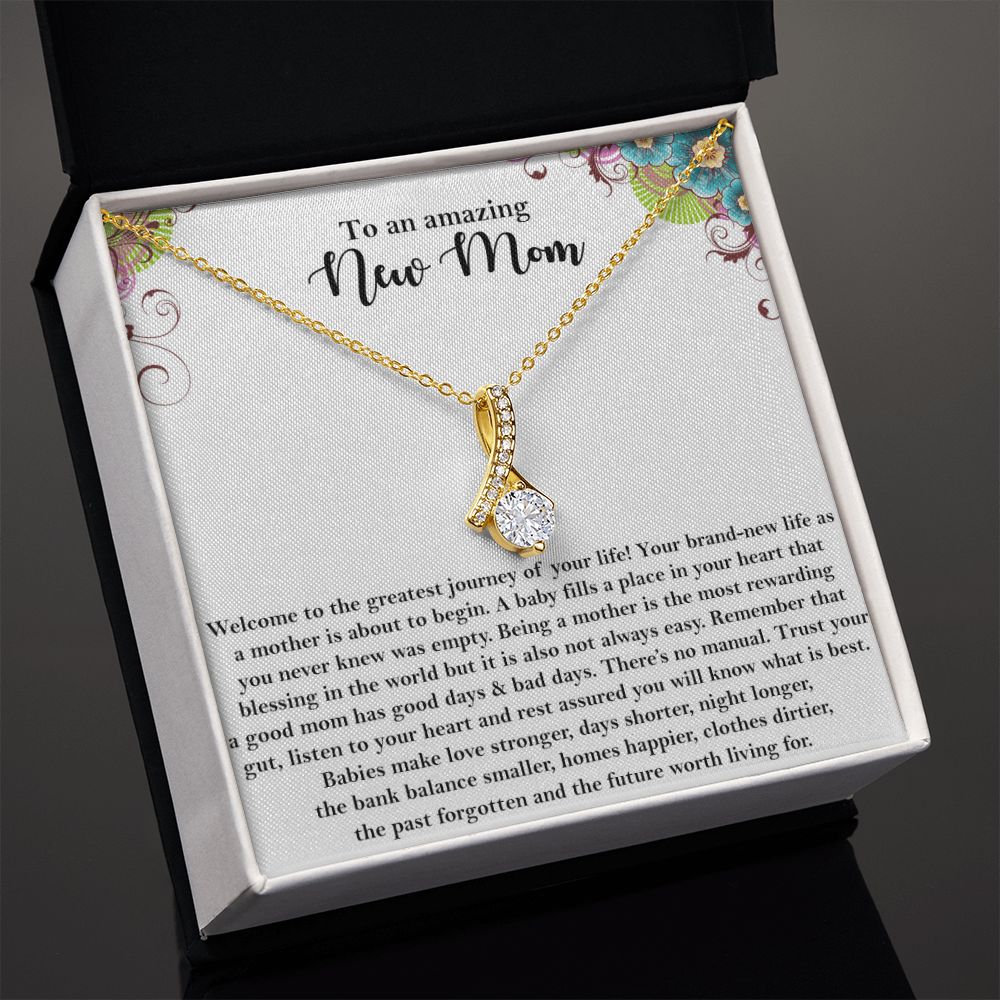 New MOM  Alluring Beauty necklace - 18k White and Gold