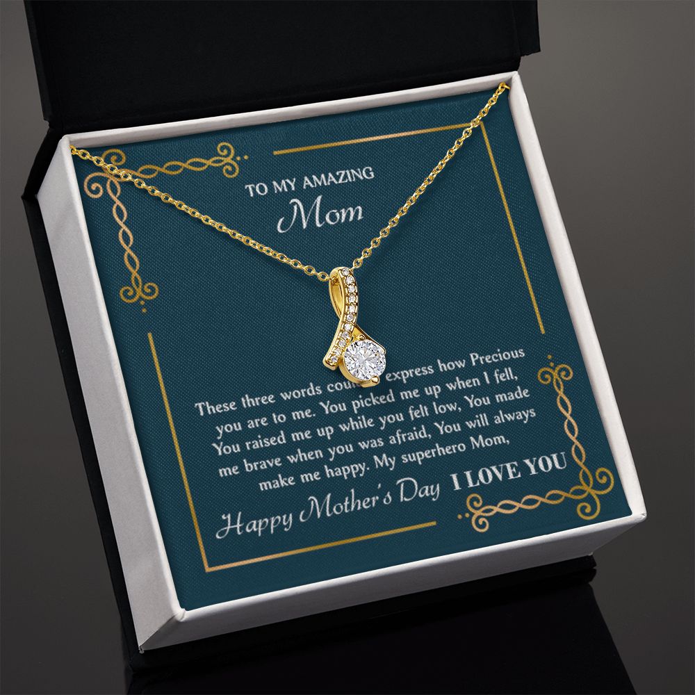 Superhero Mom  Alluring Beauty necklace - 18k White and Gold