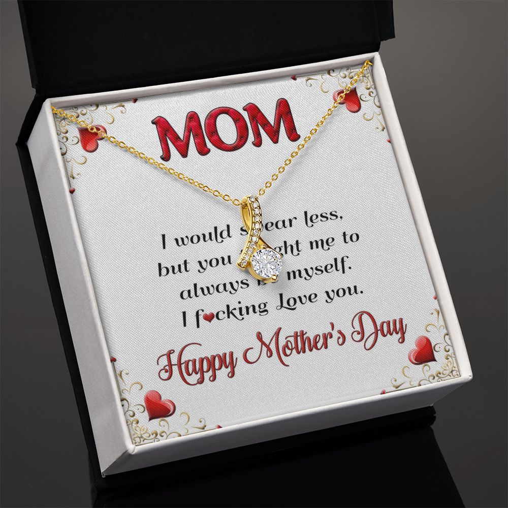 F*ing Love you  Alluring Beauty necklace - 18k White and Gold