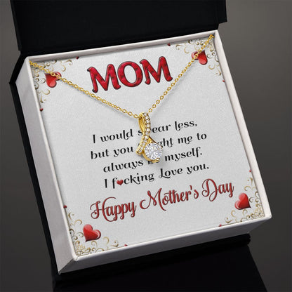 F*ing Love you  Alluring Beauty necklace - 18k White and Gold