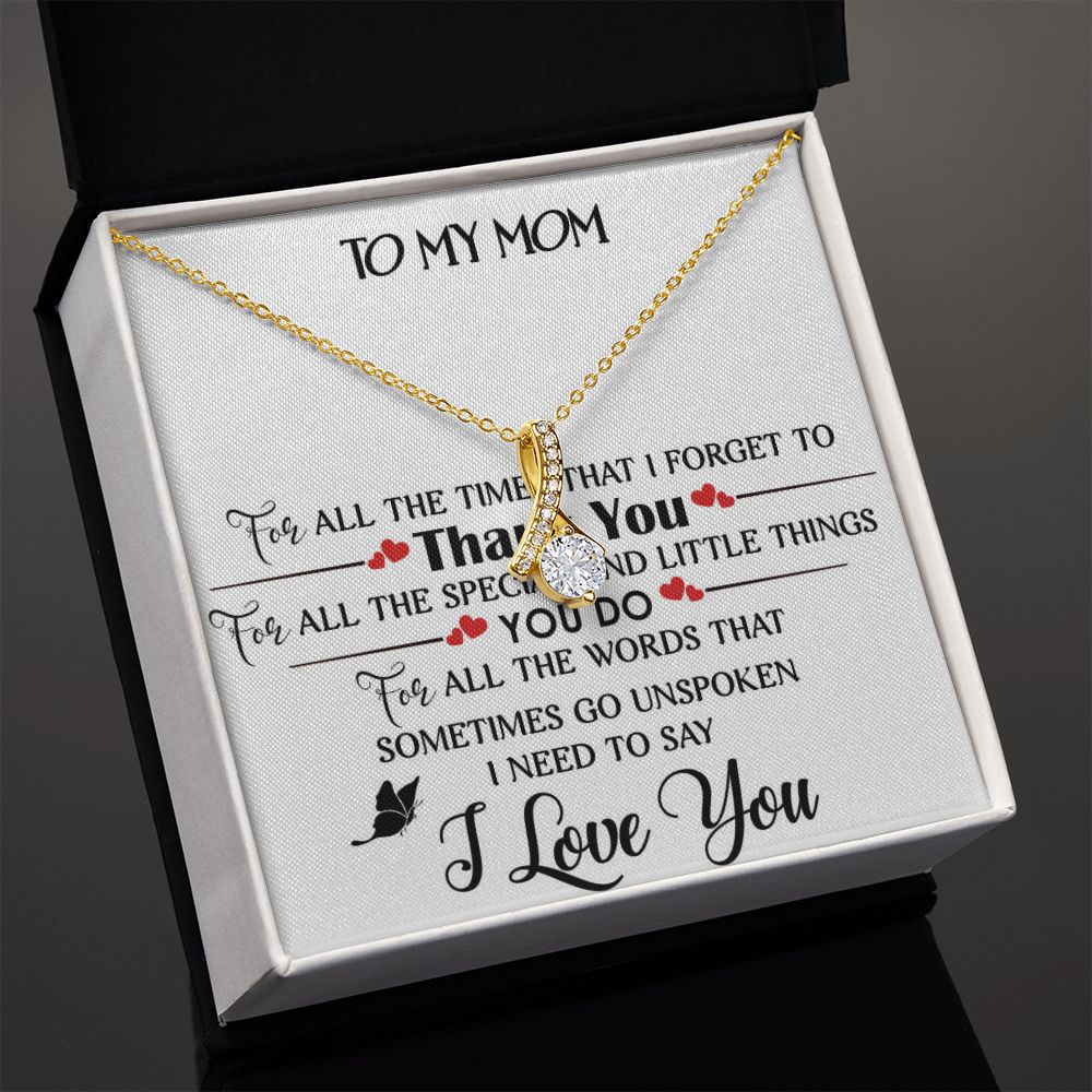 To My MOM  Alluring Beauty necklace - 18k White and Gold
