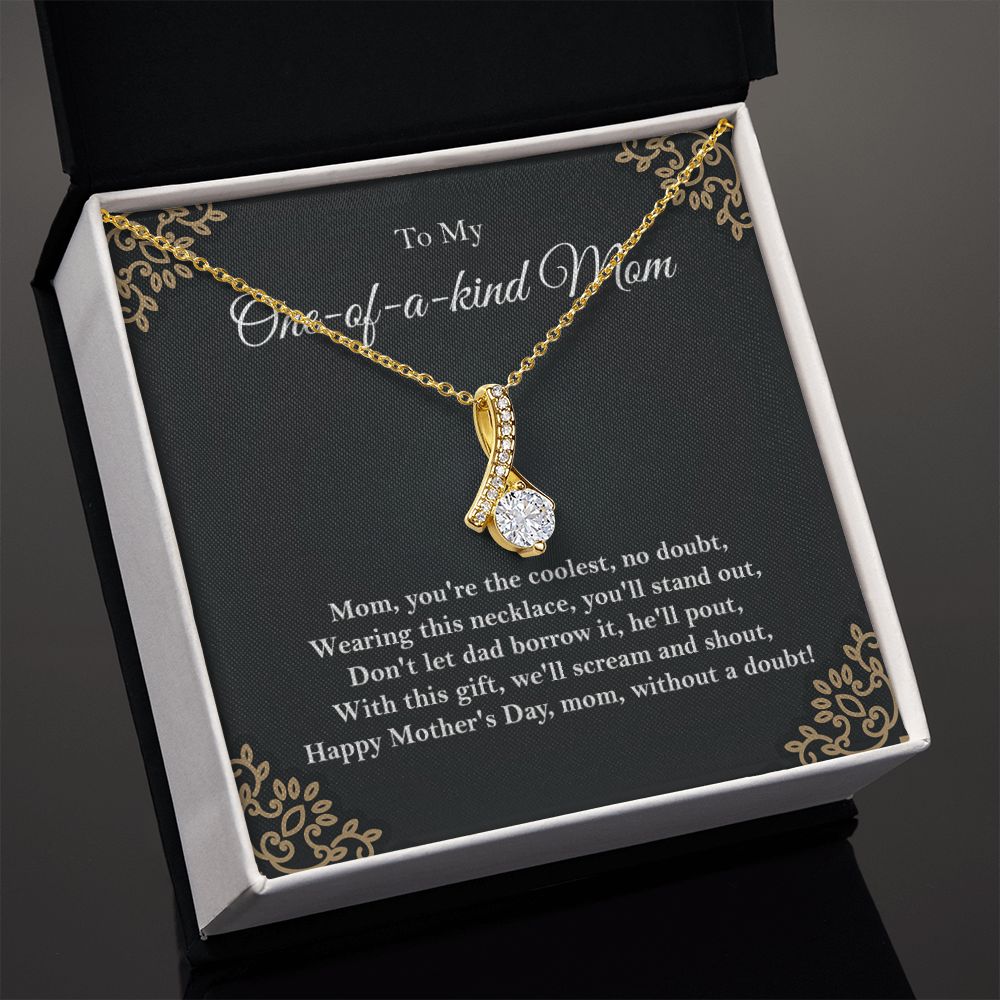 One-of-a-kind Mom Alluring Beauty necklace - 18k White and Gold