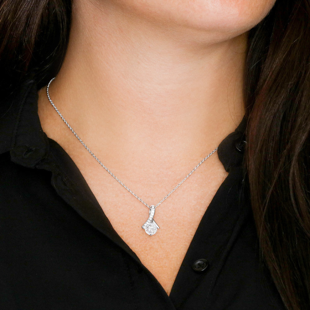 Whenever you wear this-Black Alluring Beauty necklace - 18k White and Gold