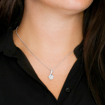Whenever you wear this-Black Alluring Beauty necklace - 18k White and Gold