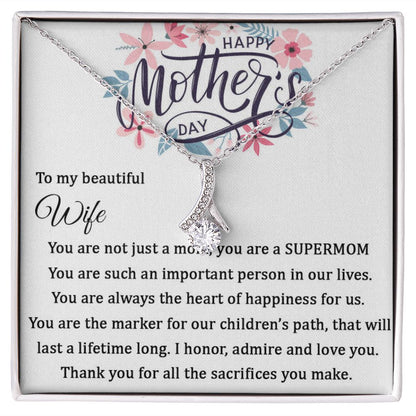 Happy Mother's Day - Alluring Beauty necklace - 18k White and Gold