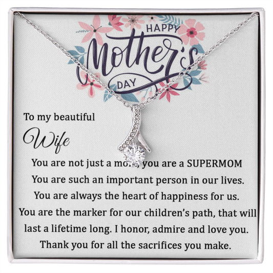 Happy Mother's Day - Alluring Beauty necklace - 18k White and Gold