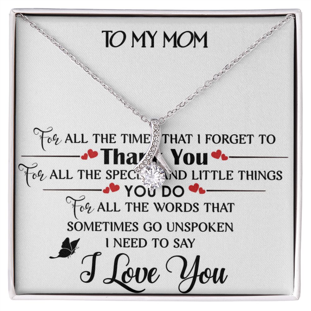 To My MOM  Alluring Beauty necklace - 18k White and Gold