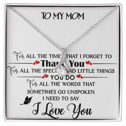 To My MOM  Alluring Beauty necklace - 18k White and Gold