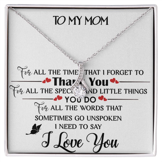 To My MOM  Alluring Beauty necklace - 18k White and Gold