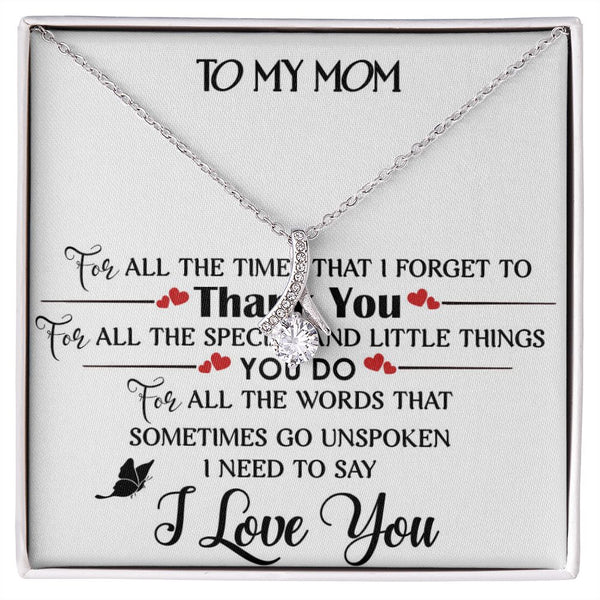 To My MOM  Alluring Beauty necklace - 18k White and Gold