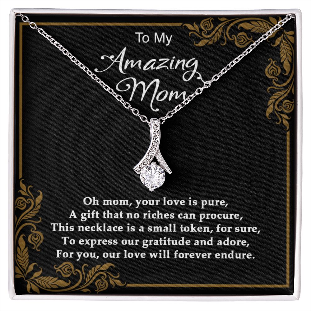 Small token Alluring Beauty necklace - 18k White and Gold