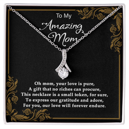 Small token Alluring Beauty necklace - 18k White and Gold