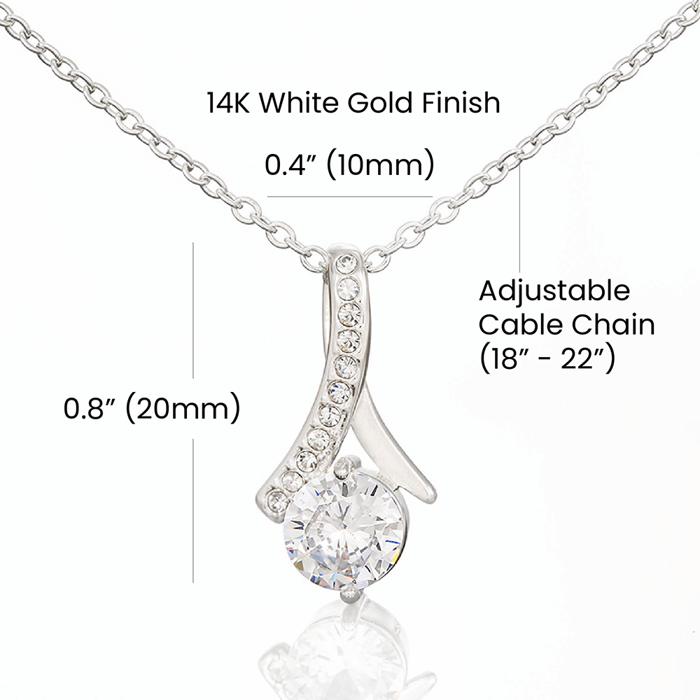 Small token Alluring Beauty necklace - 18k White and Gold