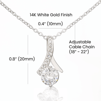 Small token Alluring Beauty necklace - 18k White and Gold