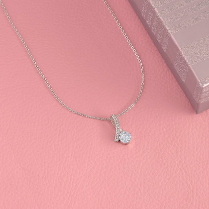 Whenever you wear this-Black Alluring Beauty necklace - 18k White and Gold