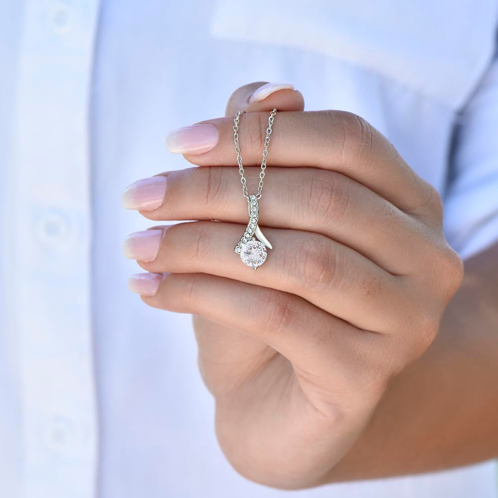 Whenever you wear this-Black Alluring Beauty necklace - 18k White and Gold