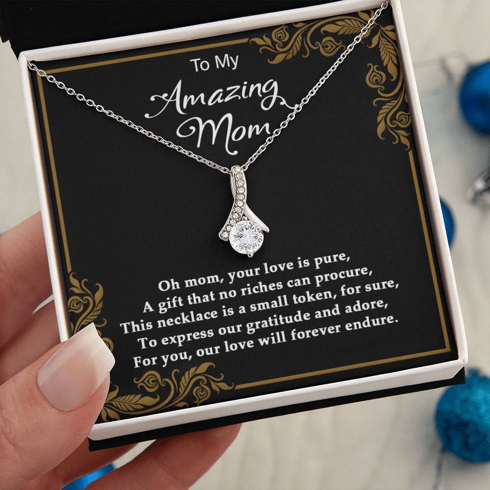Small token Alluring Beauty necklace - 18k White and Gold