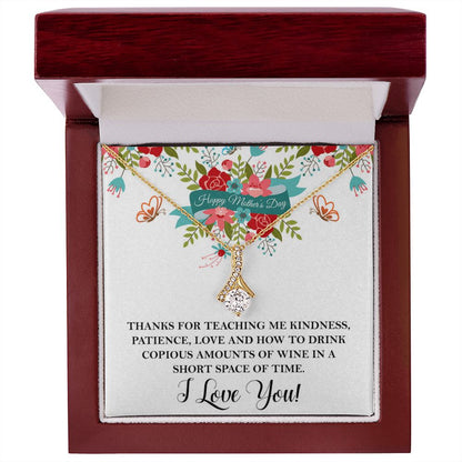 Thanks for teaching me  Alluring Beauty necklace - 18k White and Gold