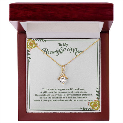 Gift from the heavens  - Alluring Beauty necklace - 18k White and Gold