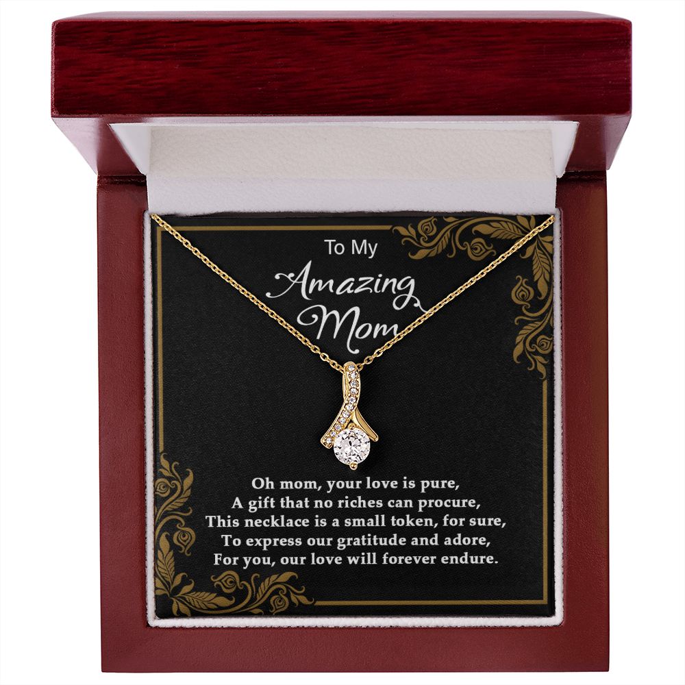 Small token Alluring Beauty necklace - 18k White and Gold