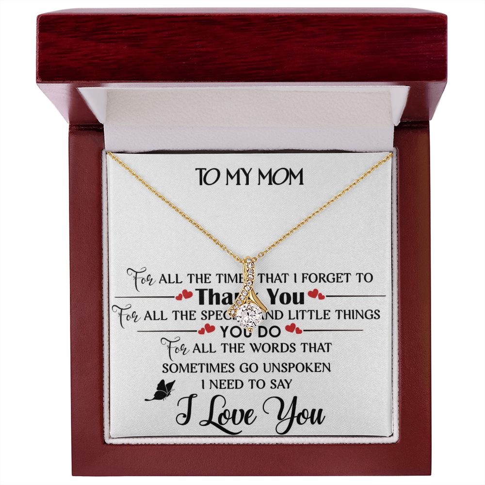 To My MOM  Alluring Beauty necklace - 18k White and Gold