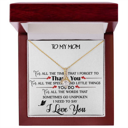 To My MOM  Alluring Beauty necklace - 18k White and Gold