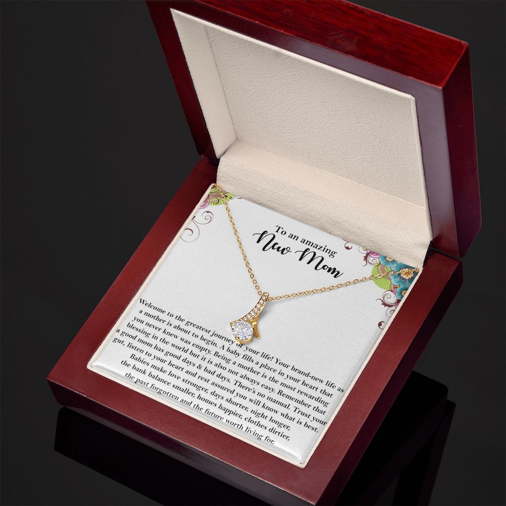 New MOM  Alluring Beauty necklace - 18k White and Gold