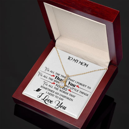 To My MOM  Alluring Beauty necklace - 18k White and Gold