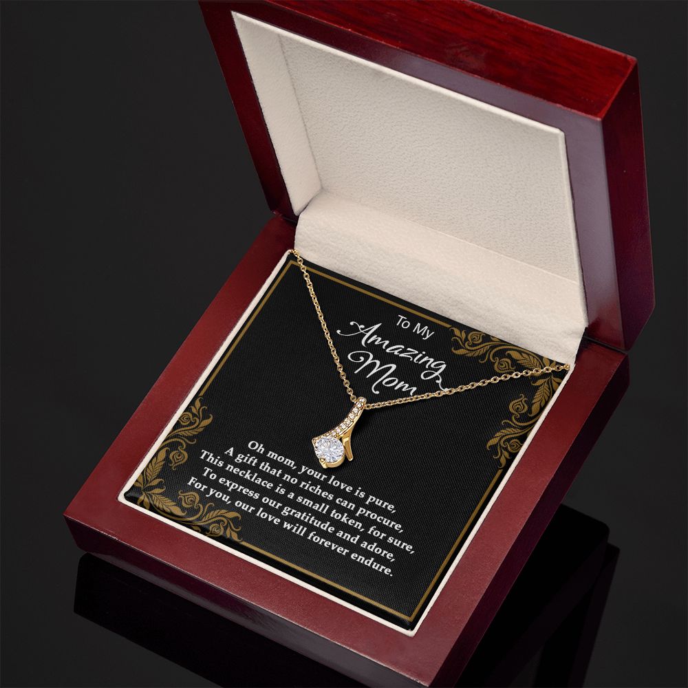 Small token Alluring Beauty necklace - 18k White and Gold